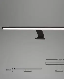 Nástěnná svítidla Briloner LED osvětlení zrcadla Dun Brilo, IP44, šířka 60 cm
