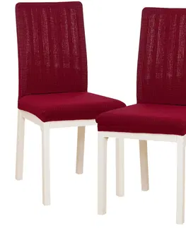 Doplňky do ložnice 4Home Napínací potah na židli Magic clean vínová, 45 - 50 cm, sada 2 ks