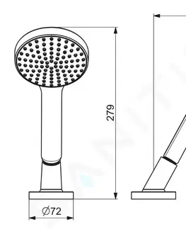 Sprchy a sprchové panely HANSA Activejet Sprchová hlavice na okraj vany, chrom 53249440