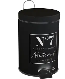 Odpadkové koše Kosmetický odpadkový koš Natural černá, 17 x 24,5 cm