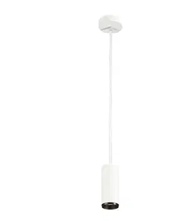 LED lustry a závěsná svítidla SLV BIG WHITE NUMINOS PD DALI S vnitřní LED závěsné svítidlo bílá/černá 4000 K 24° 1004454