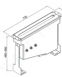 Koupelnové baterie STEINBERG Montážní tělesa Montážní těleso pro baterie na okraj vany, 3-5 otvorová instalace 100 9511