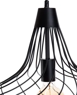 Zavesna svitidla Moderne hanglamp zwart - Iggy