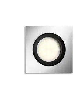 Chytré osvětlení PHILIPS HUE Hue White Ambiance Stropní podhledové svítidlo Philips Milliskin BT 50421/48/P9 LED GU10 5W 350lm 2200-6500K 230V, hliníkové hranaté s Bluetooth