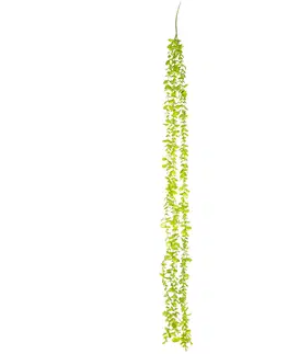 Květiny Umělý keřík drobnolistý Eukalyptus, tm. zelená, 120 cm