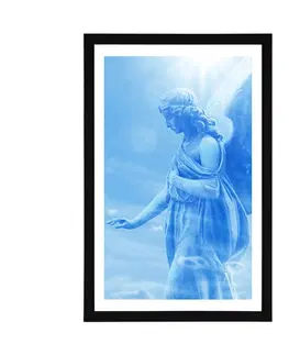 Andělé Plakát s paspartou nádherný anděl na nebi