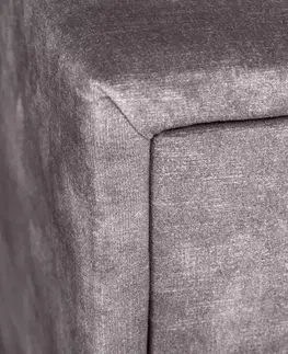 Noční stolky LuxD Designový noční stolek Bailey tmavě šedý samet