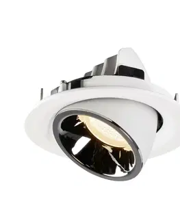 LED podhledová svítidla SLV BIG WHITE NUMINOS GIMBLE M zápustné stropní svítidlo bílé/chrom 2700 K 40° 1005935