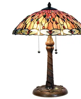 Svítidla Stolní lampa Tiffany Dragon - Ø 45*56 cm Clayre & Eef 5LL-5466