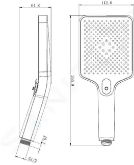 Sprchy a sprchové panely Kielle Vega Sprchová hlavice 120, 3 proudy, matná černá 20418014