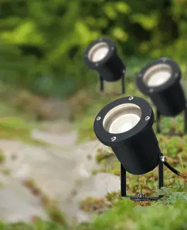 LED reflektory Paulmann Outdoor LED pro osvětlení rostlin zápich IP44 3x3,5W GU10 černá 988.97 P 98897