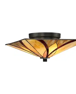 Stropní svítidla QUOIZEL Stropní světlo Asheville design Tiffany, 16,7cm