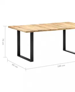 Jídelní stoly Jídelní stůl mangovníkové dřevo / kov 120x60x76 cm