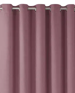 Záclony Závěs Homede Milana se stříbrnými průchodkami lila, velikost 220x300