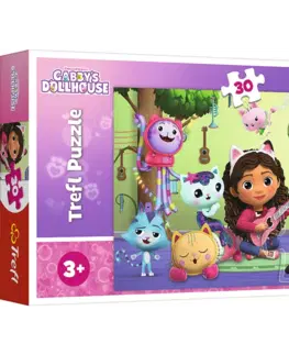 Hračky puzzle TREFL - puzzle 30 dílků - Gabby a její krásný domeček pro panenky / Gabby´s Dollhouse