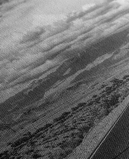 Černobílé obrazy Obraz černobílá cesta v poušti