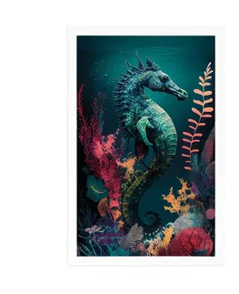 Podmořský svět Plakát surrealistický mořský koník