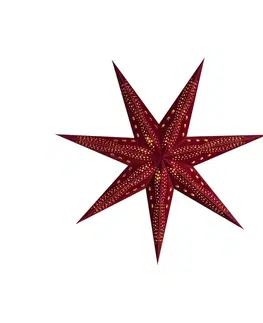 Vánoční světelná hvězda STERNTALER Sterntaler Samt papírová hvězda, Ø 75 cm červená