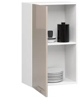 Kuchyňské dolní skříňky Ak furniture Závěsná kuchyňská skříňka Olivie W 50 cm bílá/cappuccino