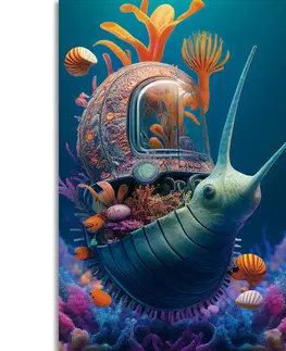 Obrazy podmořský svět Obraz surrealistický hlemýžď