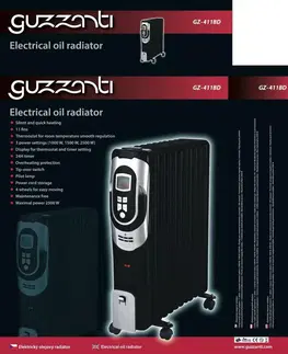 Topidla Olejový radiátor Guzzanti GZ 411BD