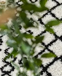 Koberce a koberečky Dywany Lusczow Kusový shaggy koberec BERBER SAFI bílý, velikost 120x170