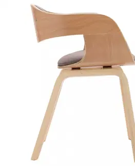 Židle Jídelní židle 4 ks Dekorhome Šedohnědá taupe