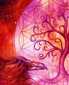 Obrazy Feng Shui Obraz magický strom života v pastelovém provedení