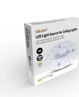 LED moduly Solight LED světelný zdroj do stropních světel, 18W, 1800lm, 4000K, 155mm WZ6103