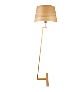 Stojací lampy Aluminor Stojací lampa Memphis LS dřevěná dýha