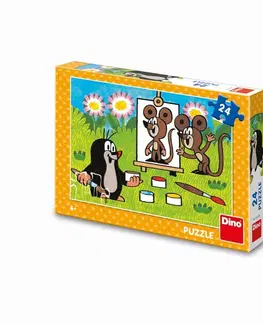 Hračky puzzle DINO - Krtek Malířem 24 Puzzle