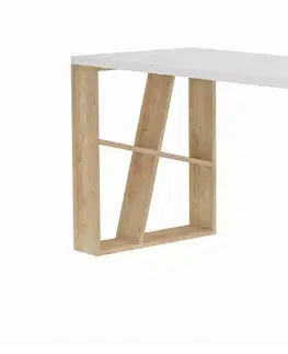 Psací stoly Sofahouse Designový psací stůl Kailas 140 cm dub bílý