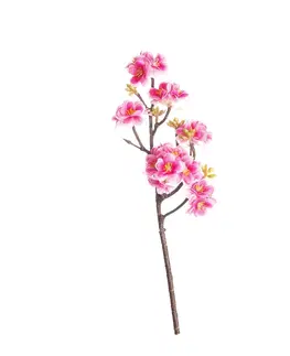 Umělé květiny Broskvová větev 40cm fuchsia