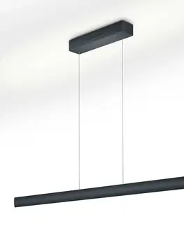 Závěsná světla Knapstein LED závěsné světlo Runa, černá, délka 132 cm