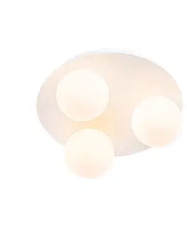 Venkovni stropni svitidlo Moderní koupelnové stropní svítidlo bílé 3-světelné - Cederic