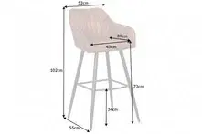 Barové židle LuxD Designová barová židle Esmeralda vintage hnědá