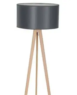 Moderní stojací lampy Tělo stojací lampy AZzardo Tripod Wood Lampbody AZ3013 E27 1x60W IP20 130cm hnědá