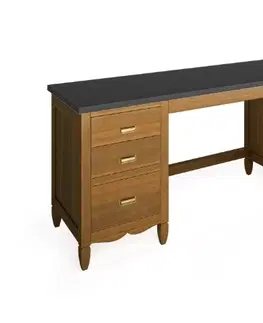 Stylové a luxusní pracovní a psací stoly Estila Luxusní psací stolek Amberes o šířce 211-260cm