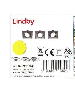 Svítidla Lindby Lindby - SADA 3x LED Podhledové svítidlo ANDREJ LED/4W/230V 