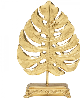 Dekorativní předměty KARE Design Dekorace List Monstera - zlatá, 26cm