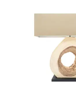 Stolní lampy LuxD 21535 Designová stolní lampa Deandre, 92 cm ořech