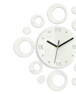Nalepovací hodiny ModernClock 3D nalepovací hodiny Ring bílé