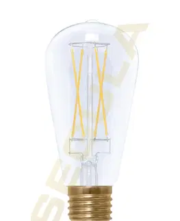 LED žárovky Segula 55298 LED rustika ST64 dlouhá vlákna čirá E27 5 W (35 W) 400 Lm 2.200 K