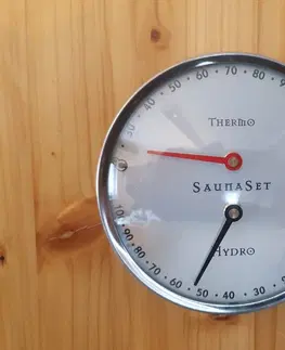 Infrasauny a sauny Saunový teploměr / vlhkoměr Dekorhome 16 cm