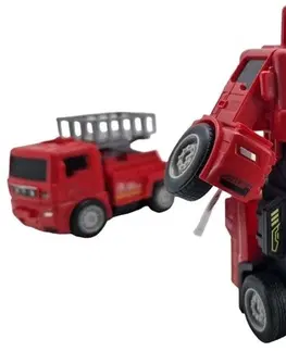Hračky WIKY - Autorobot hasič na setrvačník 12cm, Mix produktů