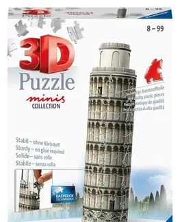 Hračky puzzle RAVENSBURGER - Mini Budova - Šikmá Věž V Pise 54 Dílků
