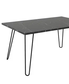 Konferenční stolky Kalune Design Konferenční stolek Deren mramor černý