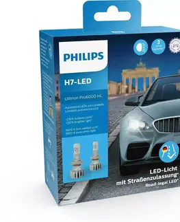 Autožárovky Philips H7 LED Ultinon Pro6000 lampa 5800K 2ks homologace 11972U6000X2