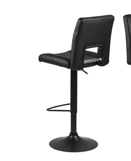 Barové židle Dkton Designová barová židle Almonzo černá