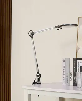 Stolní lampy a lampičky s klipem Lindby Svítidlo Lindby Nyxaris LED, CCT, šedé